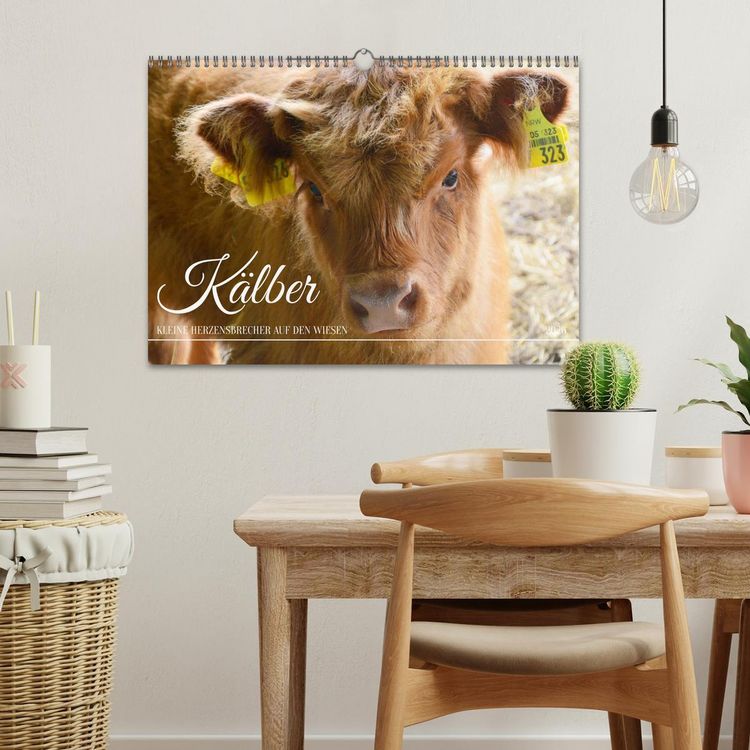 Produktbild: K&auml;lber - Kleine Herzensbrecher auf den Wiesen (Wandkalender 2026 DIN A3 quer), CALVENDO Monatskalender