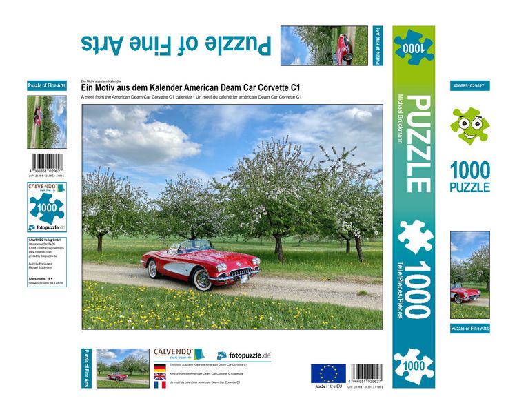 Produktbild: CALVENDO Puzzle Ein Motiv aus dem Kalender American Deam Car Corvette C1 | 1000 Teile Lege-Gr&ouml;&szlig;e 64x48cm Foto-Puzzle f&uuml;r gl&uuml;ckliche Stunden