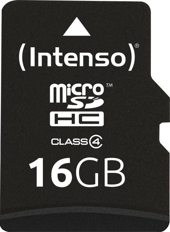 Produktbild: Intenso 16 GB Micro SDHC-Card microSDHC-Karte 16 GB Class 4 inkl. SD-Adapter