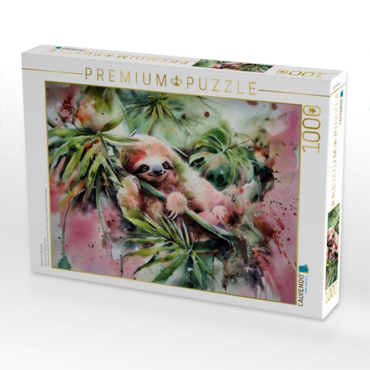 Produktbild: CALVENDO Puzzle Faultier im Sommer | 1000 Teile Lege-Gr&ouml;&szlig;e 64x48cm Foto-Puzzle f&uuml;r gl&uuml;ckliche Stunden