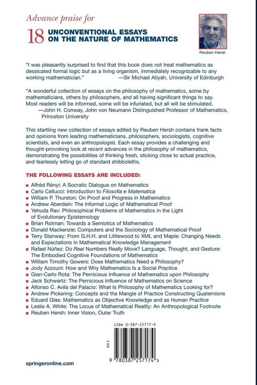 Produktbild: 18 Unconventional Essays on the Nature of Mathematics