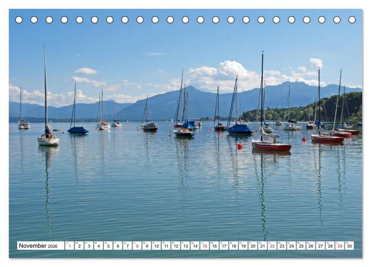 Produktbild: Chiemsee - Sommerferien am bayrischen Meer (Tischkalender 2026 DIN A5 quer), CALVENDO Monatskalender