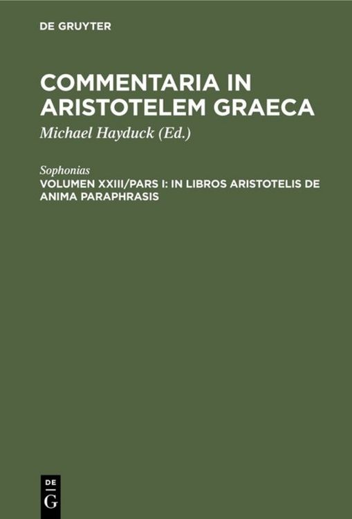 Produktbild: In libros Aristotelis De Anima paraphrasis