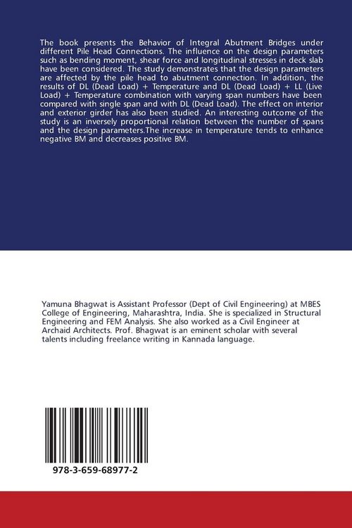 Produktbild: Behavior of IAB under different Pile Head Connections