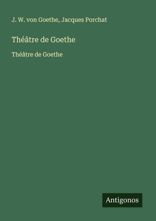 Produktbild: Th&eacute;&acirc;tre de Goethe