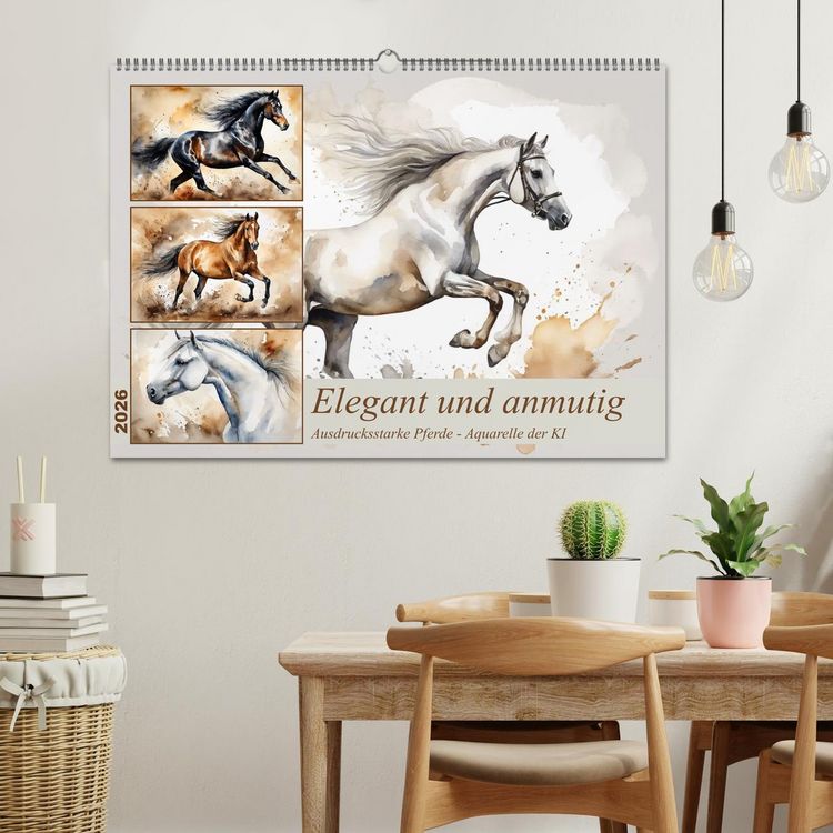 Produktbild: Elegant und anmutig (Wandkalender 2026 DIN A2 quer), CALVENDO Monatskalender