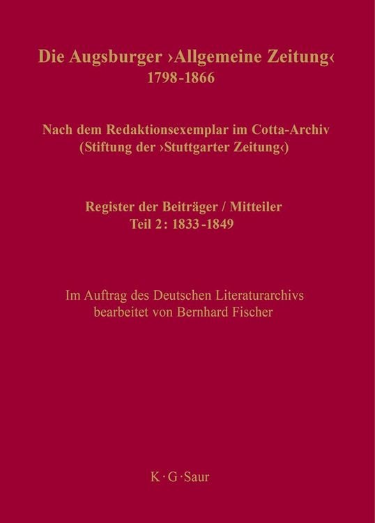 Produktbild: Register der Beitr&auml;ger / Mitteiler