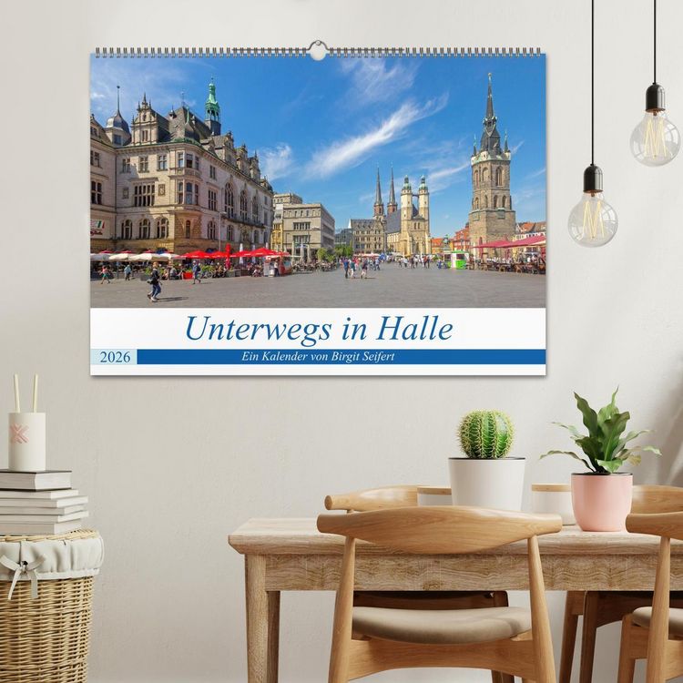 Produktbild: Unterwegs in Halle (Wandkalender 2026 DIN A2 quer), CALVENDO Monatskalender