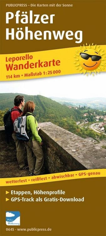Produktbild: Pf&auml;lzer H&ouml;henweg 1 : 25 000 Wanderkarte