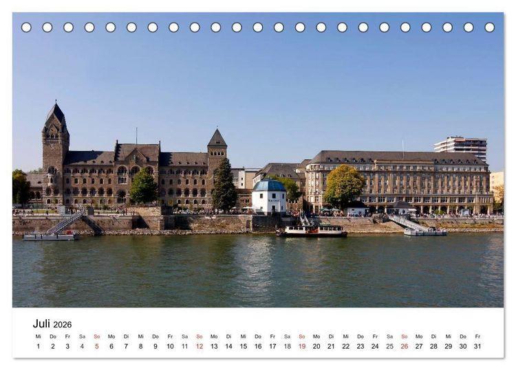 Produktbild: Rhein und Burgen (Tischkalender 2026 DIN A5 quer), CALVENDO Monatskalender