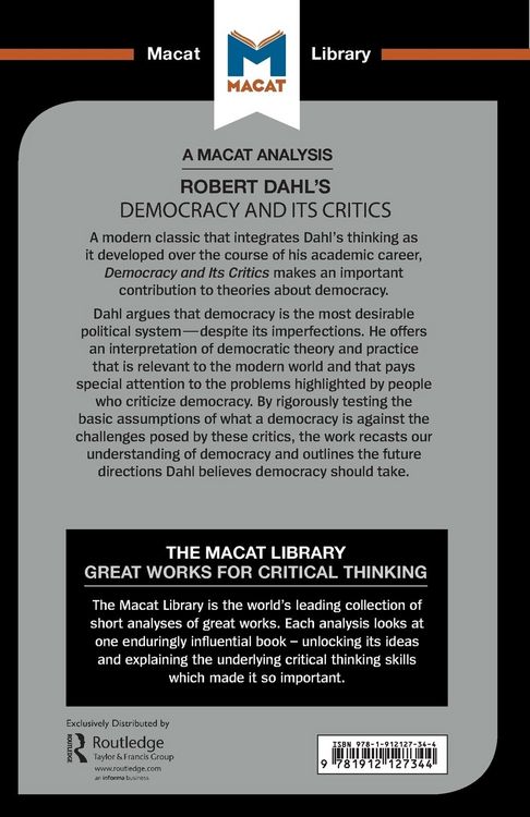 Produktbild: An Analysis of Robert A. Dahl's Democracy and its Critics