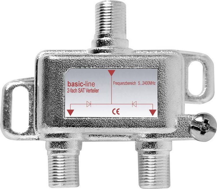 Produktbild: Renkforce SAT-Verteiler 2-fach 5 - 2200MHz