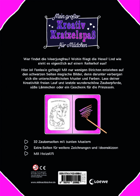 Produktbild: Mein gro&szlig;er Kreativ-Kratzelspa&szlig;: F&uuml;r M&auml;dchen