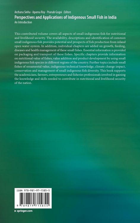 Produktbild: Perspectives and Applications of Indigenous Small Fish in India