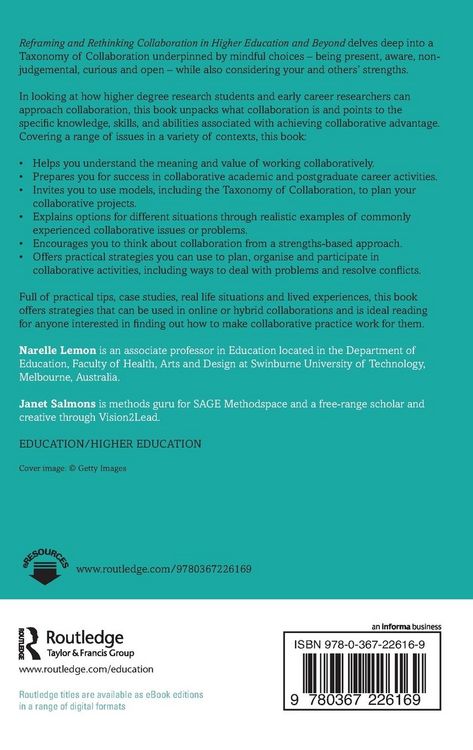 Produktbild: Reframing and Rethinking Collaboration in Higher Education and Beyond