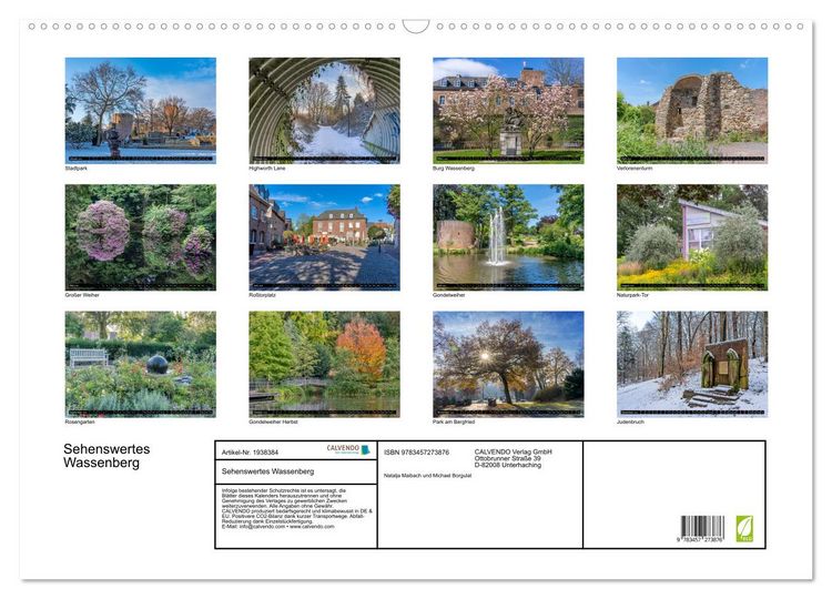 Produktbild: Sehenswertes Wassenberg (Wandkalender 2026 DIN A2 quer), CALVENDO Monatskalender