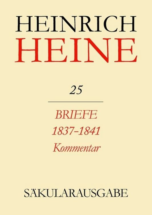 Produktbild: Briefe an Heine 1837-1841. Kommentar