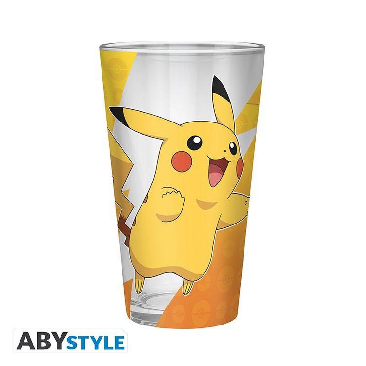 Produktbild: POKEMON - Large Glass Premium - 400ml - Pikachu foil