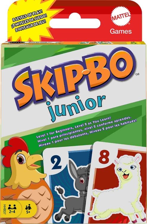 Produktbild: Mattel Games Skip-Bo Junior Kinderspiel, Kartenspiel, Familienspiel
