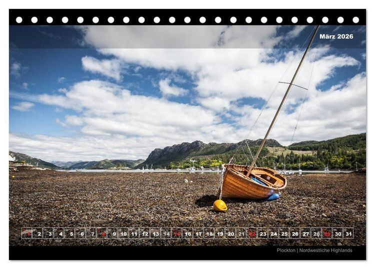 Produktbild: Traumkulisse Schottland (Tischkalender 2026 DIN A5 quer), CALVENDO Monatskalender