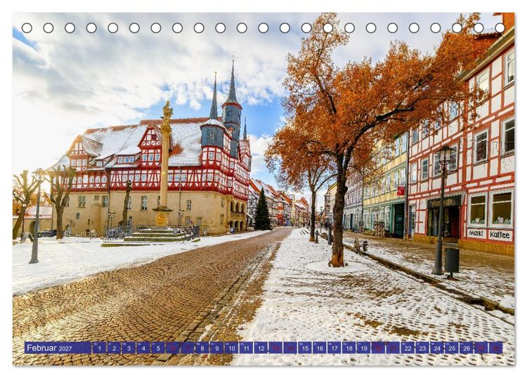 Produktbild: Duderstadt im Winter (Tischkalender 2027 DIN A5 quer), CALVENDO Monatskalender