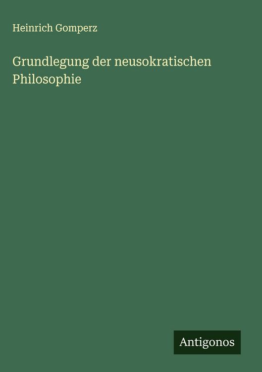 Produktbild: Grundlegung der neusokratischen Philosophie