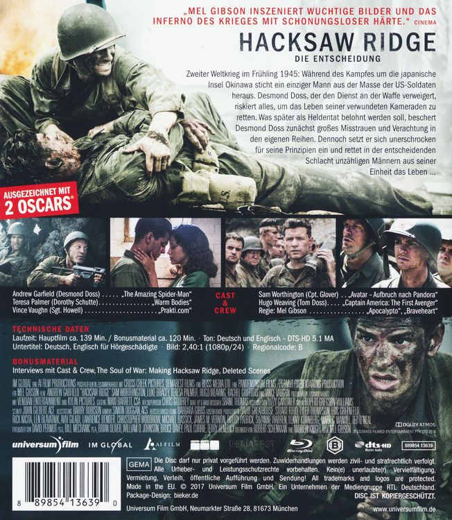 Produktbild: Hacksaw Ridge