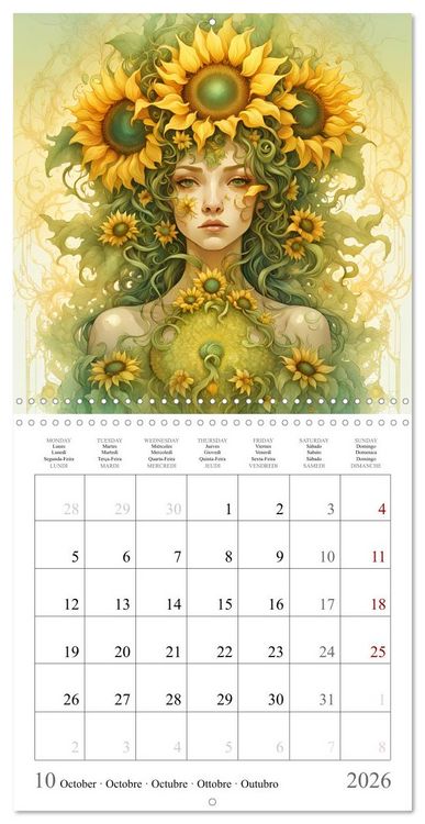 Produktbild: Beaut&eacute;s florales (Calendrier mural carr&eacute; 2026 30x30 cm) Calendrier double avec une page pour vos prises de notes