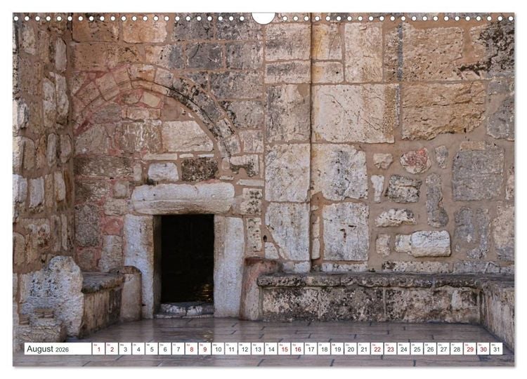 Produktbild: Biblische Orte in Israel mit Bibelstellen (Wandkalender 2026 DIN A3 quer), CALVENDO Monatskalender