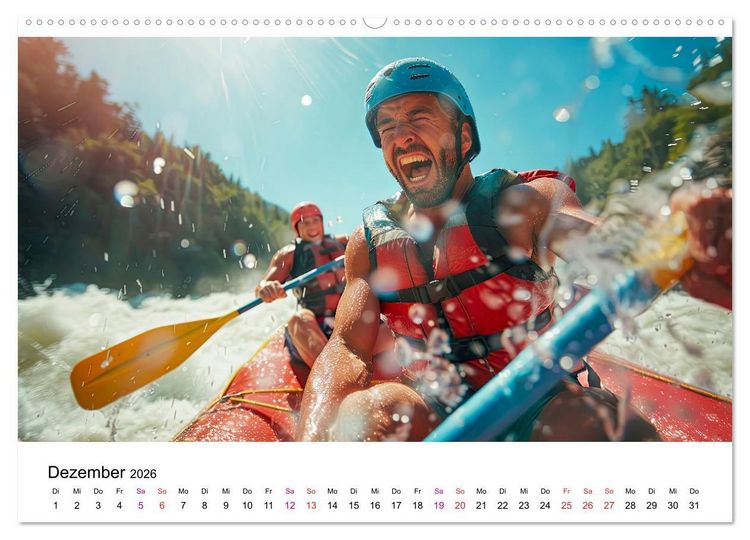Produktbild: Rafting f&uuml;r Mutige (Wandkalender 2026 DIN A2 quer), CALVENDO Monatskalender