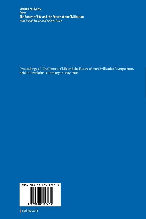 Produktbild: The Future of Life and the Future of our Civilization