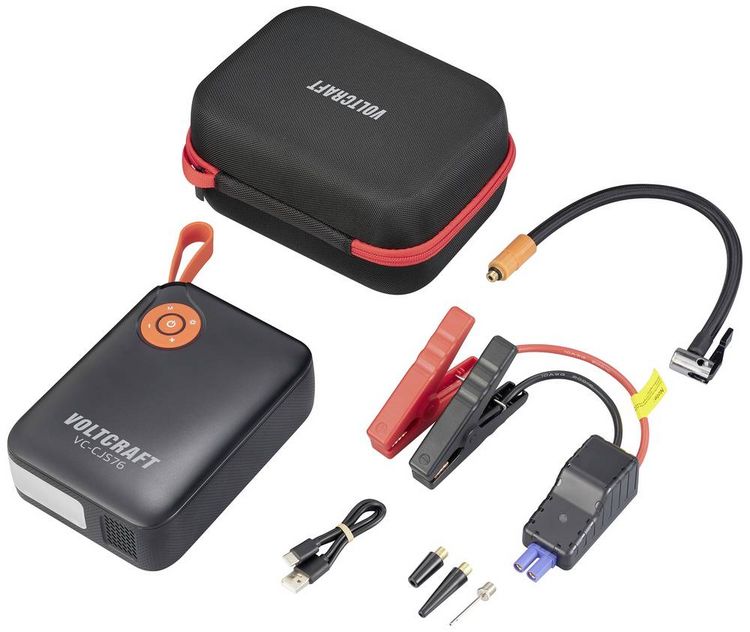 Produktbild: VOLTCRAFT Schnellstartsystem VC-CJS76 VC-16024485 Starthilfestrom (12 V)=300A 12 V-Ausgang 2x, USB-Steckdose 2x, Lade- und