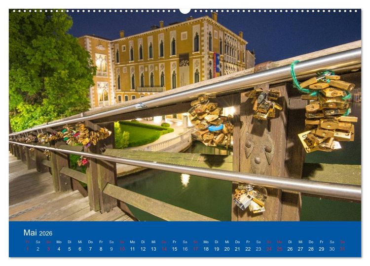 Produktbild: Mein lautloses Venedig (hochwertiger Premium Wandkalender 2026 DIN A2 quer), Kunstdruck in Hochglanz
