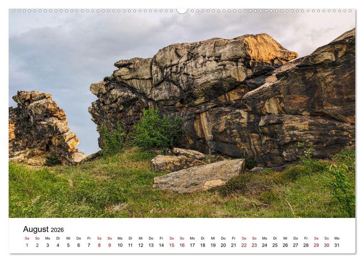 Produktbild: Steinerne Zeitzeugen (hochwertiger Premium Wandkalender 2026 DIN A2 quer), Kunstdruck in Hochglanz
