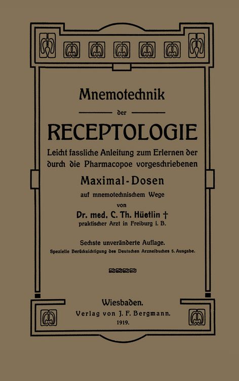 Produktbild: Mnemotechnik der Receptologie