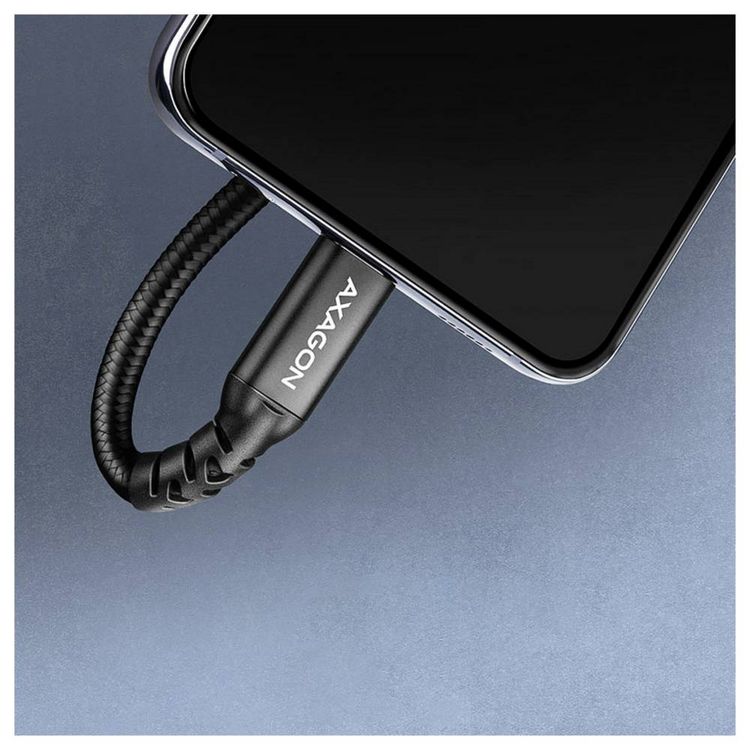 Produktbild: AXAGON USB-C&reg; Kabel USB 3.2 Gen2 USB-C&reg; Buchse, USB-C&reg; Stecker 0.5 m gesleeved BUCM32-CF05AB