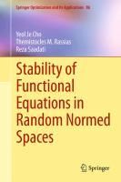 Produktbild: Stability of Functional Equations in Random Normed Spaces