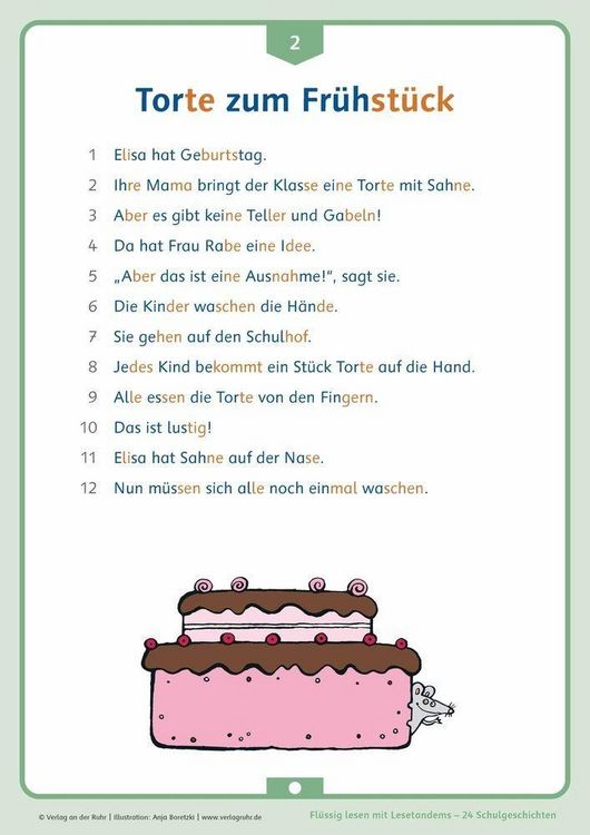Produktbild: Fl&uuml;ssig lesen mit Lesetandems &ndash; 24 Schulgeschichten, Klasse 1/2