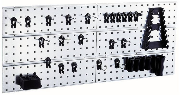 Produktbild: raaco 109642 Werkzeughaken Lochpaneel x 2 + 28 Clips (B x H x T) 1040 x 440 x 11 mm 1 St.