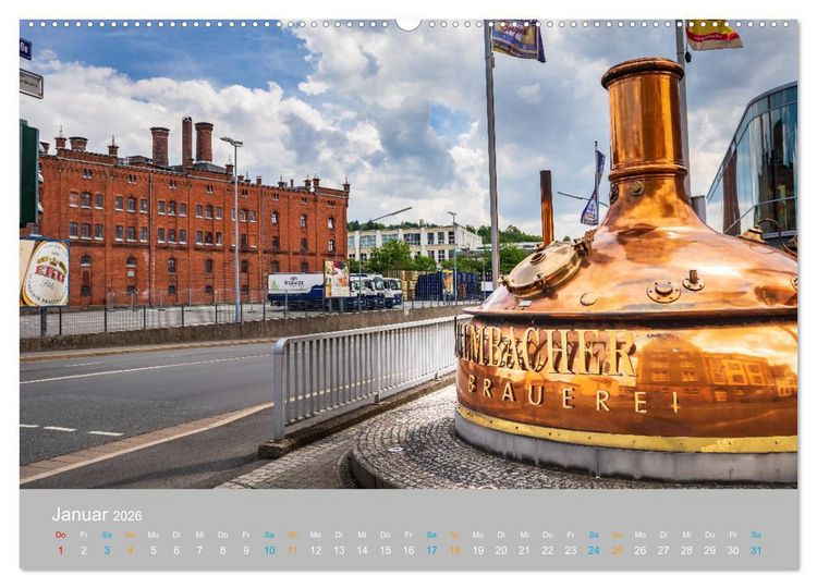 Produktbild: Kulmbach - zu F&uuml;&szlig;en der Plassenburg (Wandkalender 2026 DIN A2 quer), CALVENDO Monatskalender
