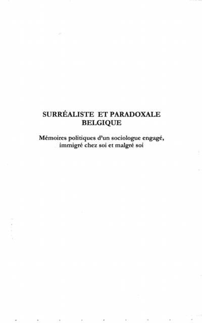 Produktbild: Surrealiste et paradoxale belgique