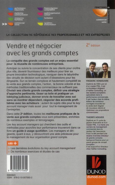 Produktbild: Vendre et Negocier Avec les Grands Comptes; Profession Key Account