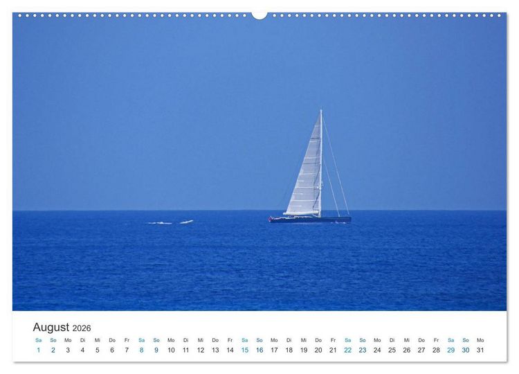 Produktbild: Segelboote und Yachten - Lebensart am Mittelmeer (hochwertiger Premium Wandkalender 2026 DIN A2 quer), Kunstdruck in Hochglanz
