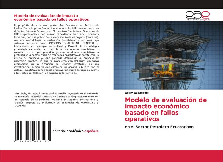 Produktbild: Modelo de evaluaci&oacute;n de impacto econ&oacute;mico basado en fallos operativos