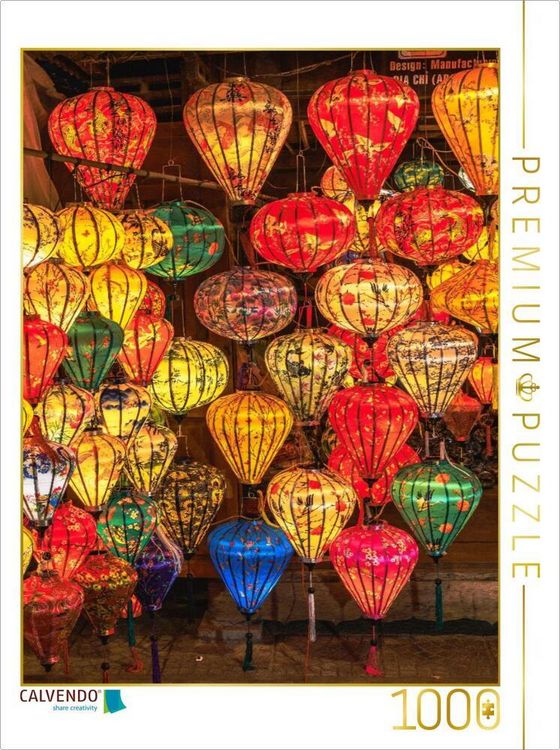 Produktbild: CALVENDO Puzzle Vietnam bei Nacht - Lampions in Hoi An | 1000 Teile Lege-Gr&ouml;&szlig;e 64x48cm Foto-Puzzle f&uuml;r gl&uuml;ckliche Stunden