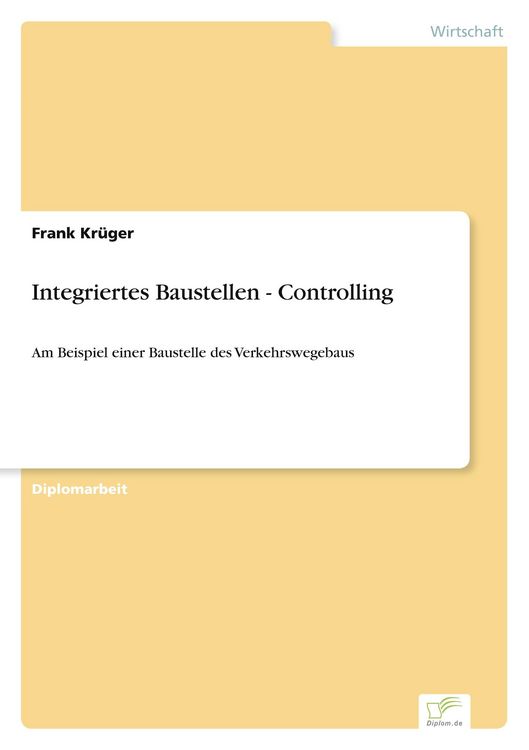 Produktbild: Integriertes Baustellen - Controlling