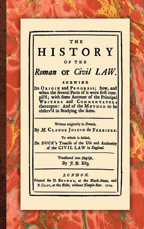 Produktbild: The History of the Roman or Civil Law