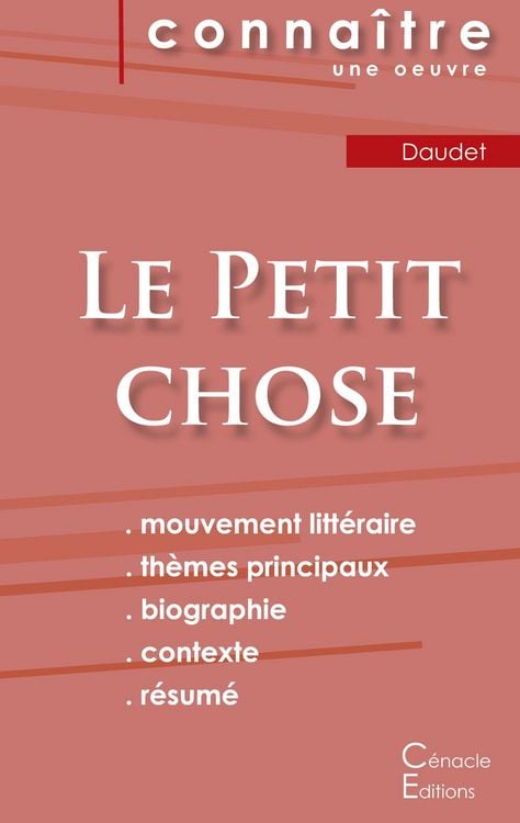 Produktbild: Fiche de lecture Le Petit chose de Alphonse Daudet (Analyse litt&eacute;raire de r&eacute;f&eacute;rence et r&eacute;sum&eacute; complet)
