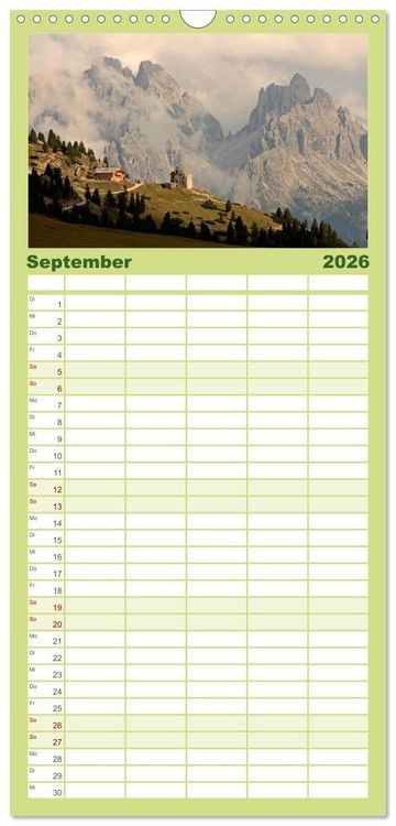 Produktbild: Familienplaner 2026 - Traumhaftes Italien mit 5 Spalten (Wandkalender, 21 x 45 cm) CALVENDO