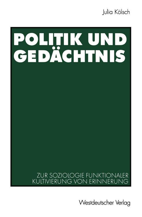 Produktbild: Politik und Ged&auml;chtnis
